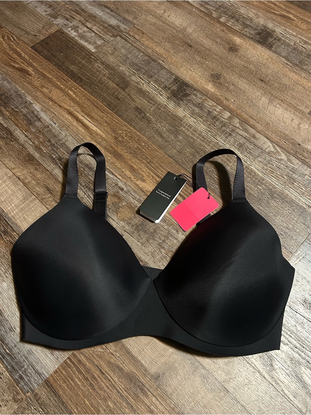 Seamless Black T-Shirt Bra - Unbranded